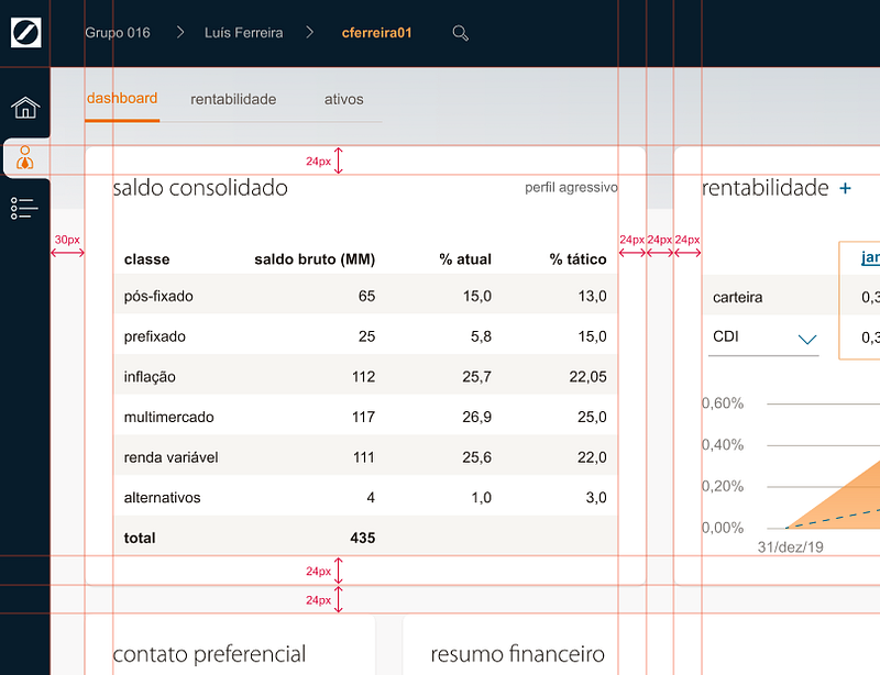 Detalhes de espaçamentos e alinhamentos(trabalho de UX/UI)