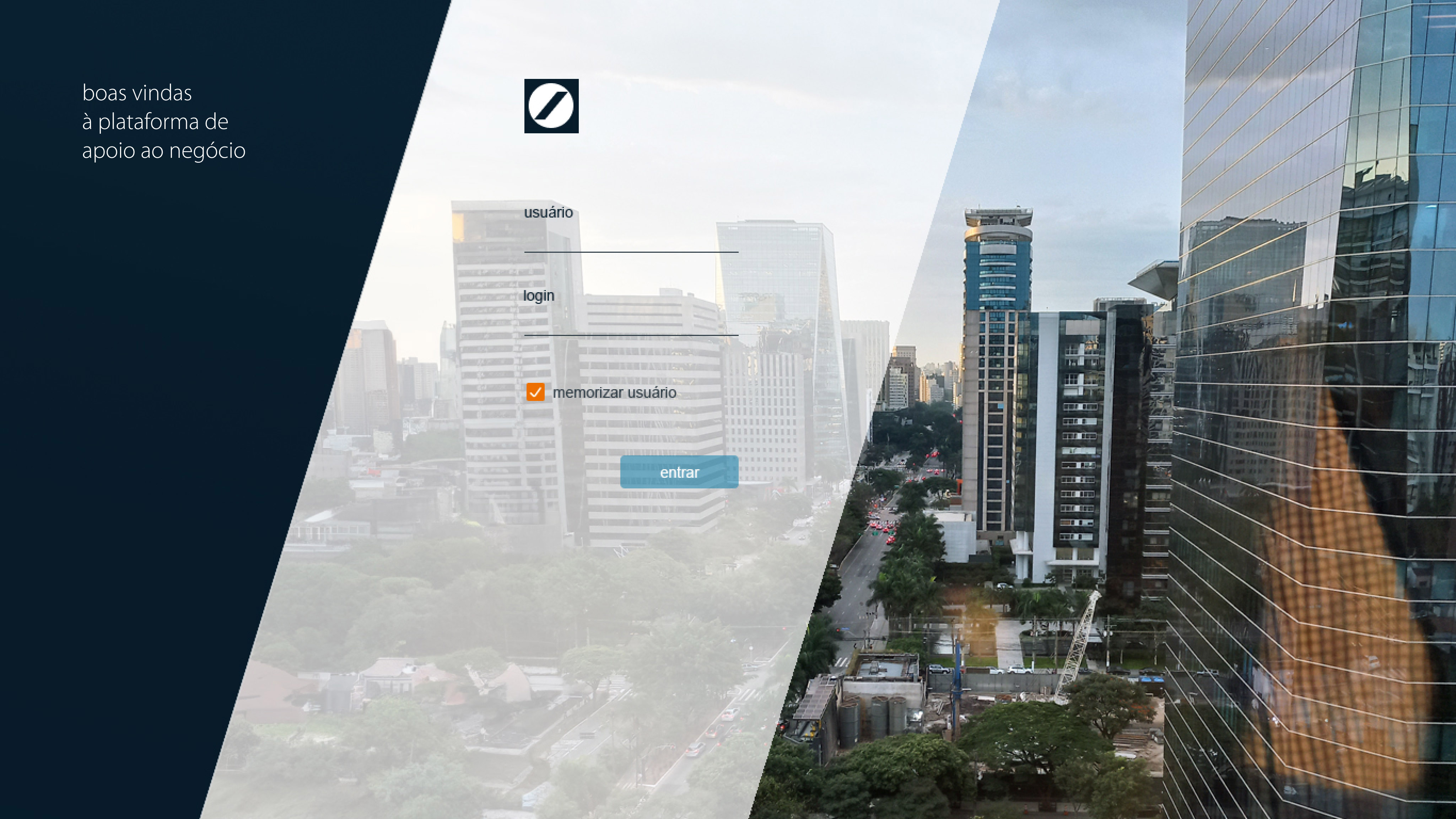 tela de login (trabalho de UI/UX)